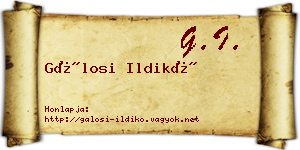Gálosi Ildikó névjegykártya